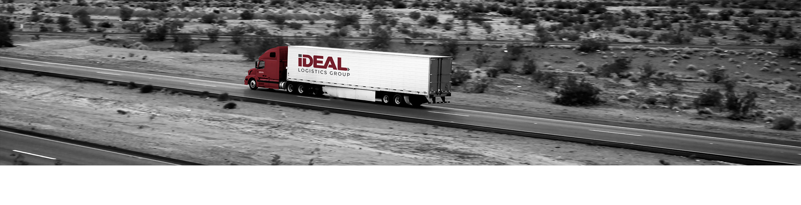 Ideal logistics truck on road